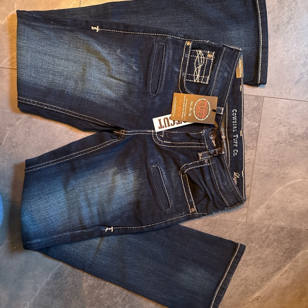 Cowgirl Tuff Women's Dark Blue Boot Cut Jeans